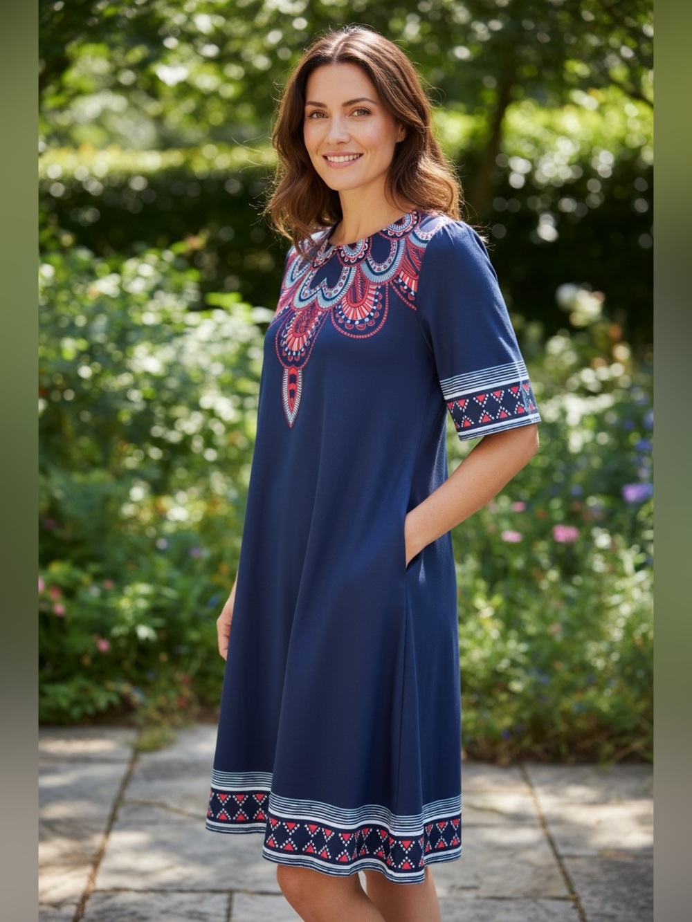 Sunny Girl Navy Tunic Dress